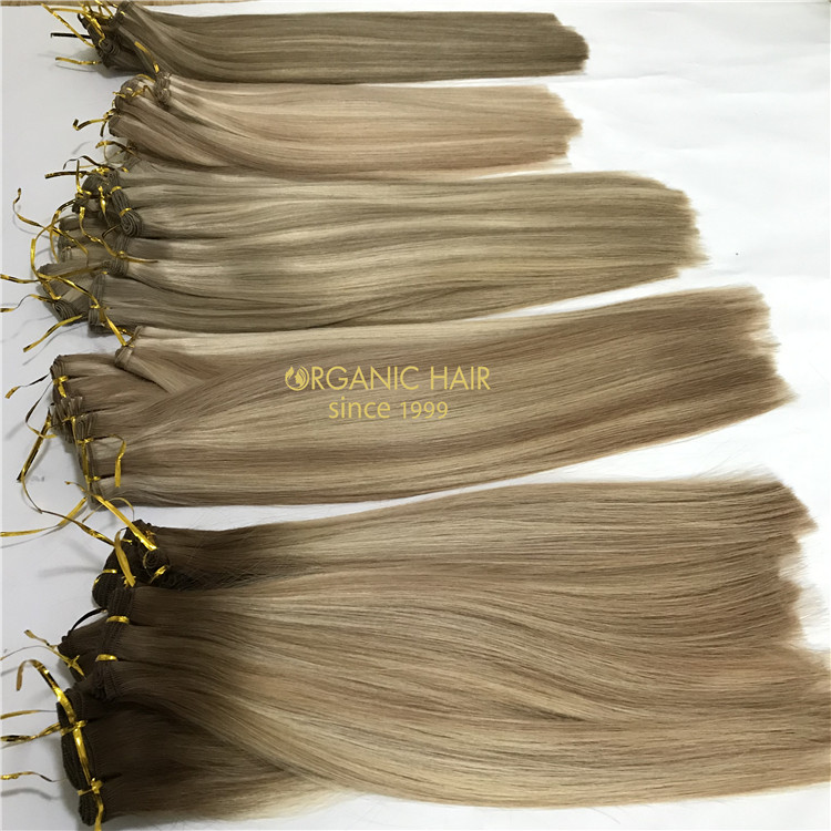 Customized best hand tied wefts from our USA client A189